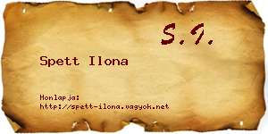 Spett Ilona névjegykártya